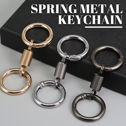 (🔥2025 Last Day Promotion - 49% off)Nordic Retro Spring Double Ring Keychain