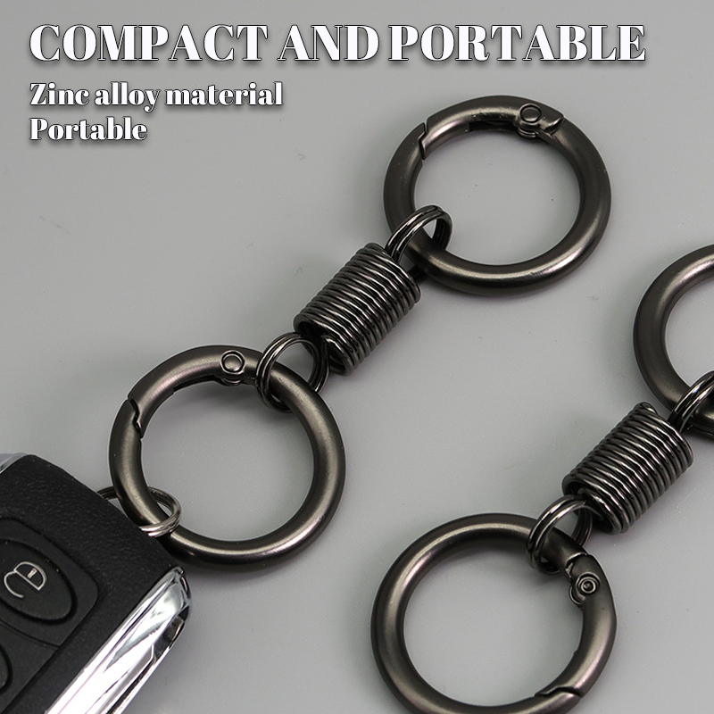 (🔥2025 Last Day Promotion - 49% off)Nordic Retro Spring Double Ring Keychain