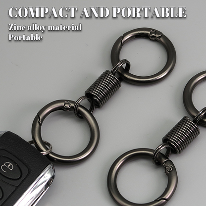 (🔥2025 Last Day Promotion  - 49% off)Nordic Retro Spring Double Ring Keychain